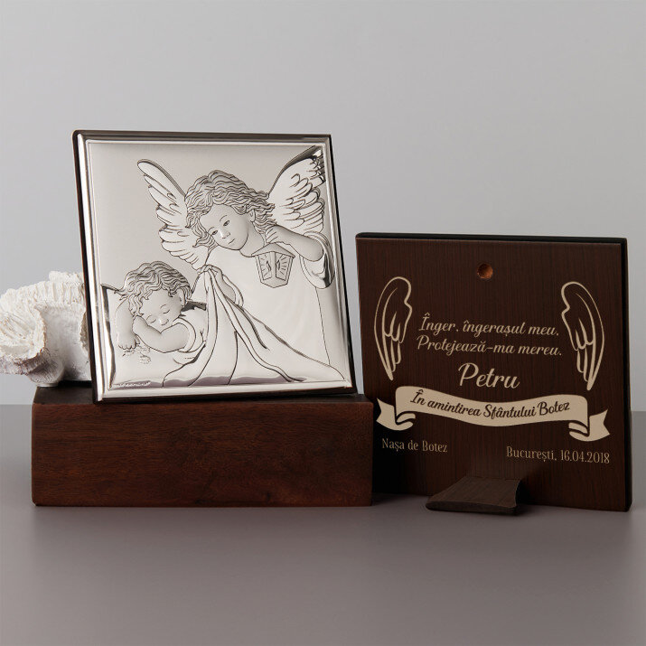 Înger, îngerașul meu 2 - Îngeraș cu felinar - Imagine argintie