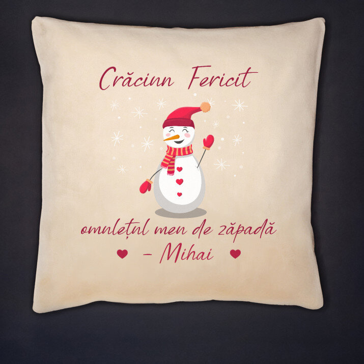 omuleț de zăpadă - Pernă