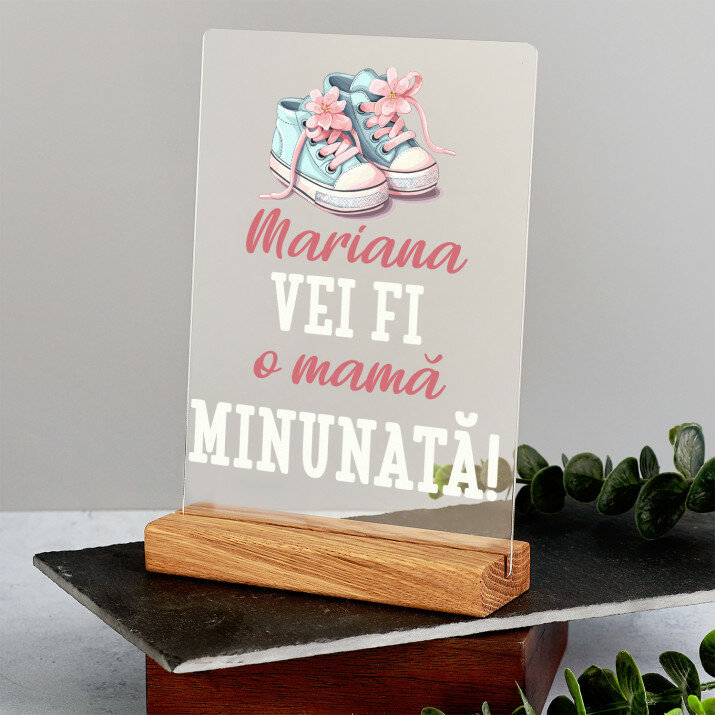 Vei fi o mamă minunată - Imprimare pe sticlă acrilică