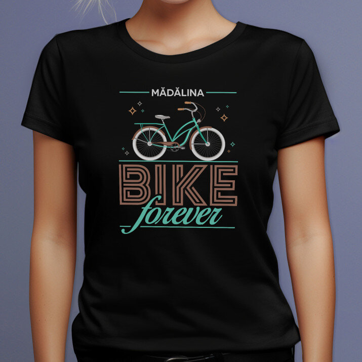 Bike forever - Tricou negru pentru femei