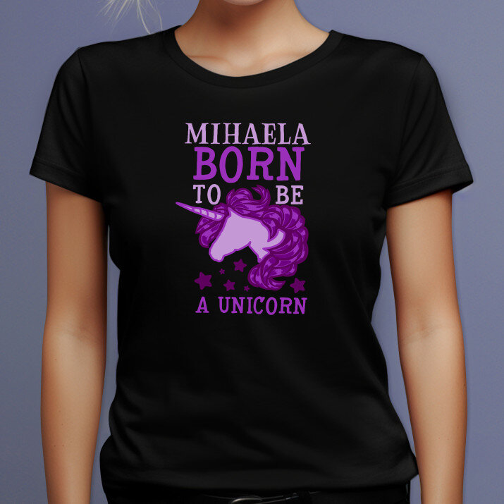 Born to be unicorn - Tricou negru pentru femei