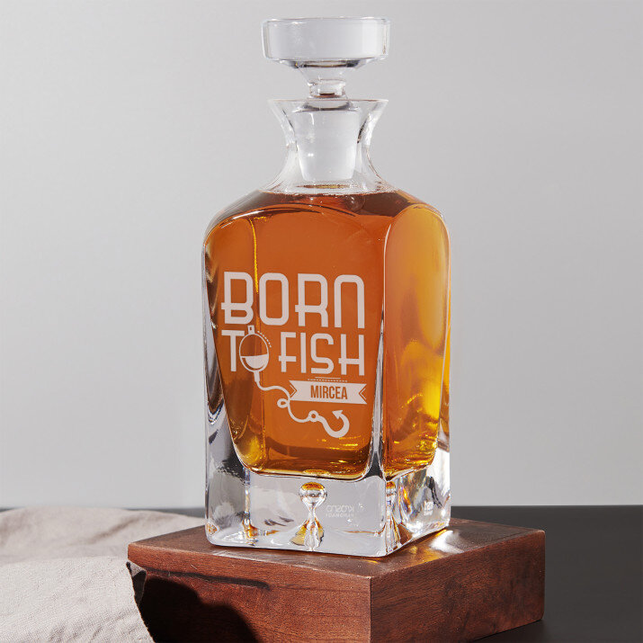 Born to fish - Carafă pentru whisky Born to fish - Carafă pentru whisky