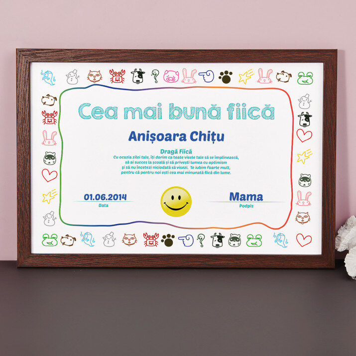 Certificat - Cea mai bună fiică