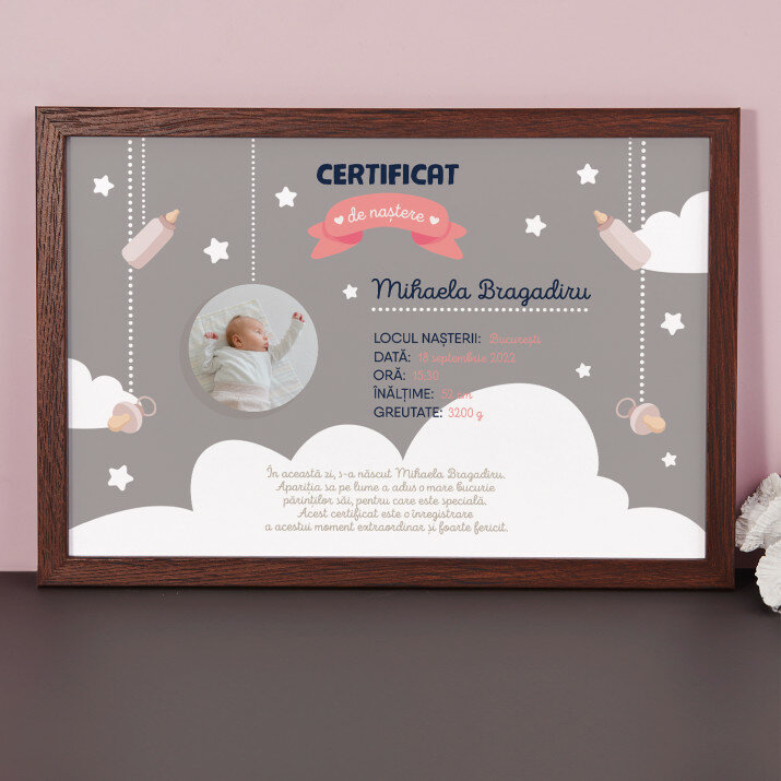 Certificat de naștere al fiicei - Certificat