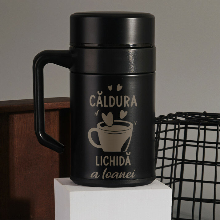 Căldură lichidă - Cană termică cu mâner