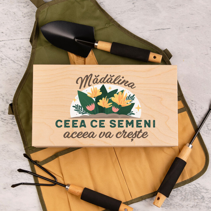 Ceea ce semeni, aceea va crește - Set de unelte de grădinărit în cutie