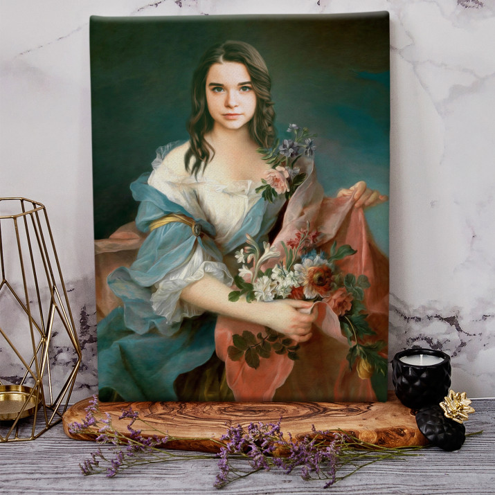 Doamna cu flori - Portret Regal
