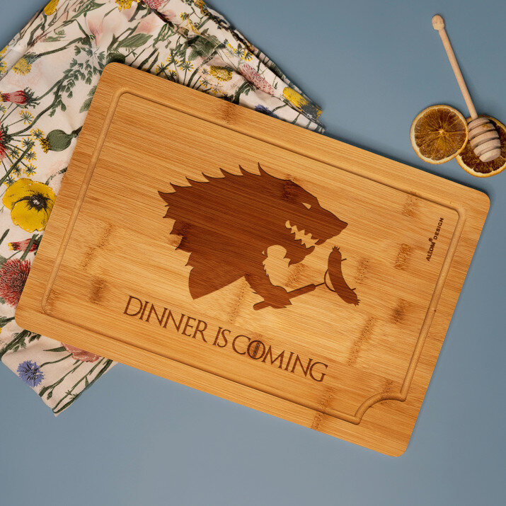Dinner is coming - Tocător din bambuc