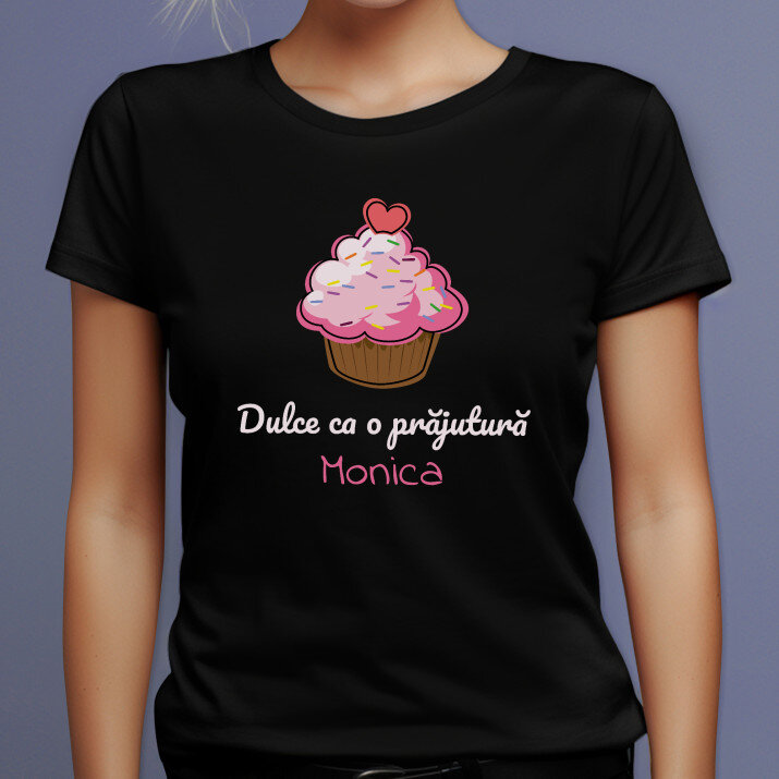 Dulce ca o prăjutură - Tricou negru pentru femei