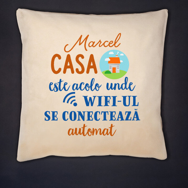 Casa este acolo unde e wifi - Pernă