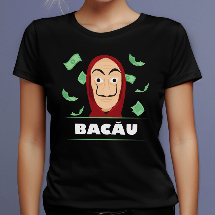 Orașul tău - Tricou negru pentru femei