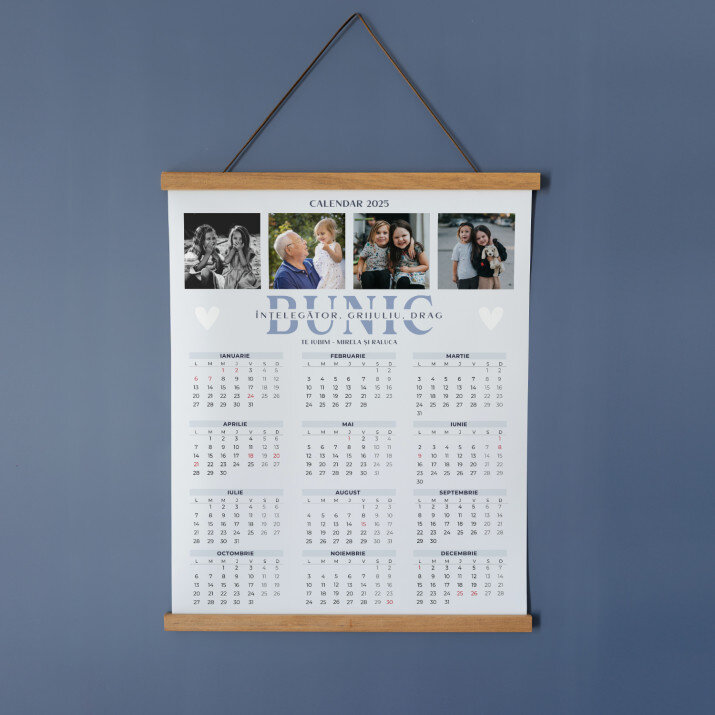 Bunic - Calendar cu lamele din lemn