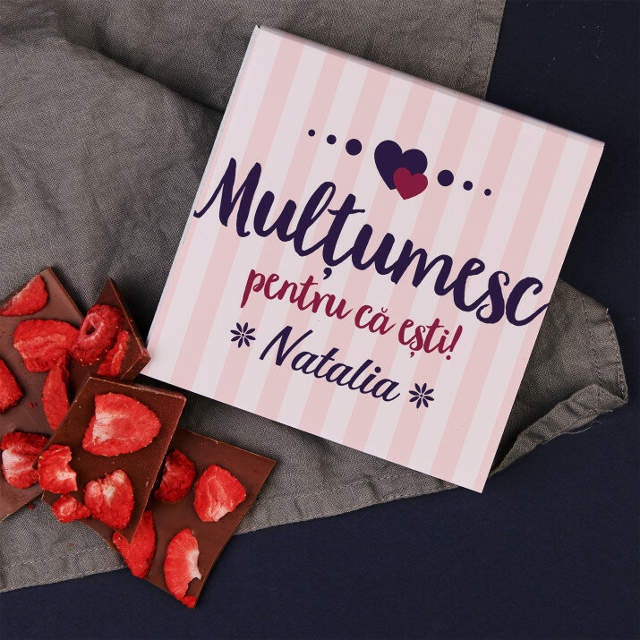 Mulțumesc pentru  că ești - Ciocolată cu căpșune