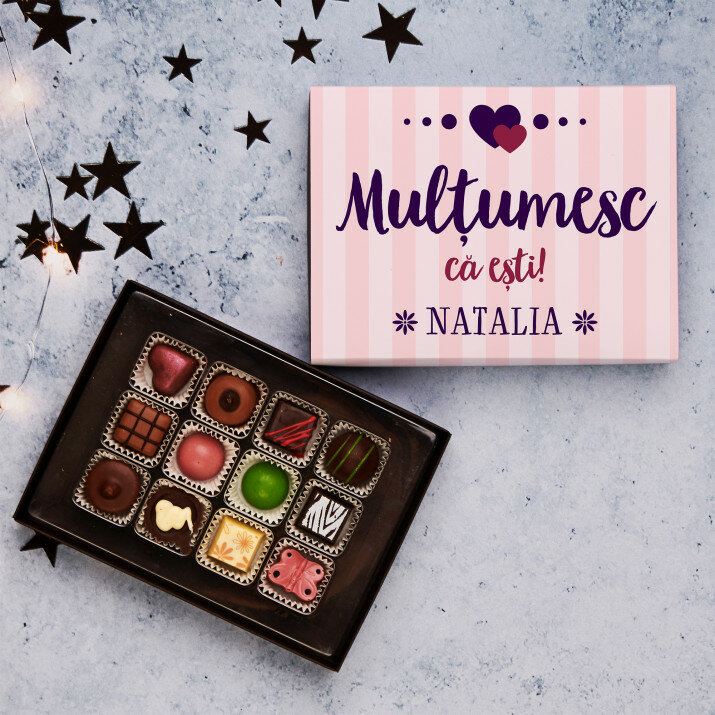 Mulțumesc că ești - Praline din ciocolată belgiană