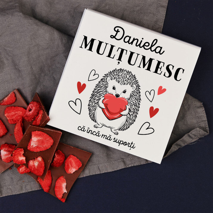 Mulțumesc că mă suporți - Ciocolată cu căpșune