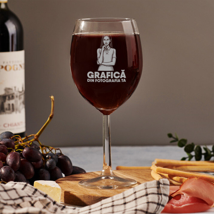 Grafică din fotografia ta - Pahar pentru vin