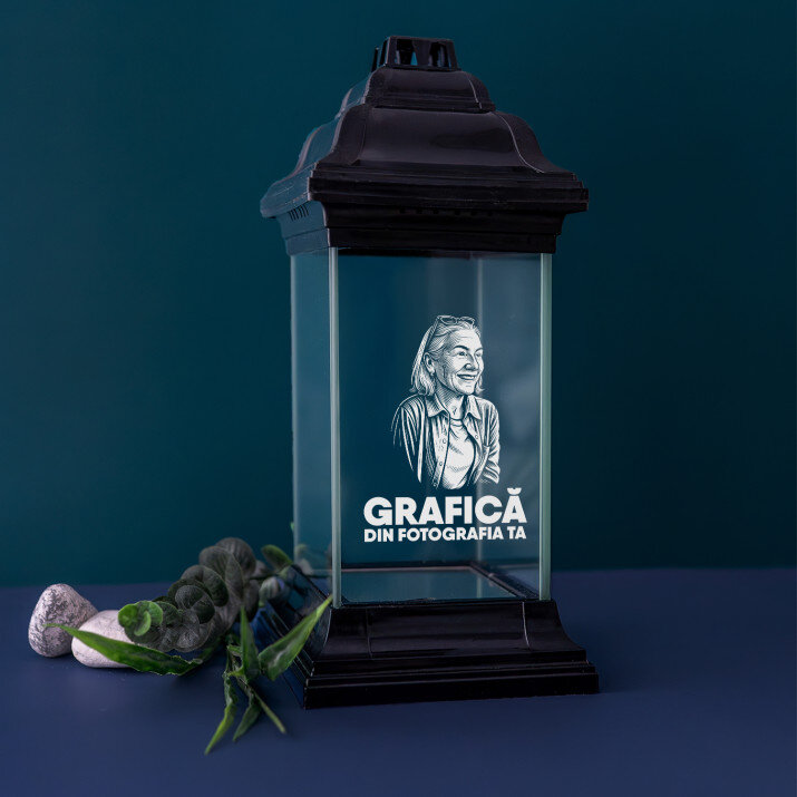 Grafică din fotografia ta - Candelă cimitir neagră
