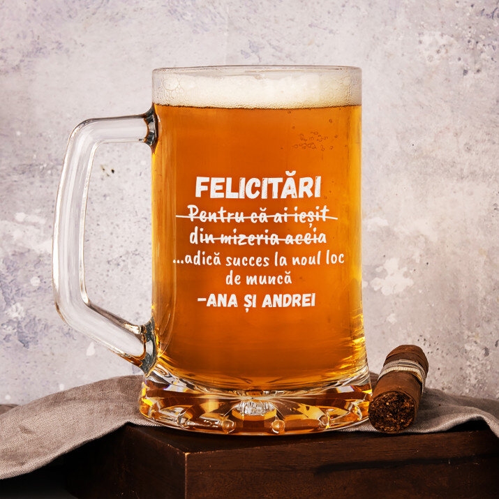 felicitări și succes - Halbă