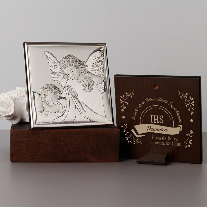 IHS - Îngeraș cu felinar - Imagine argintie