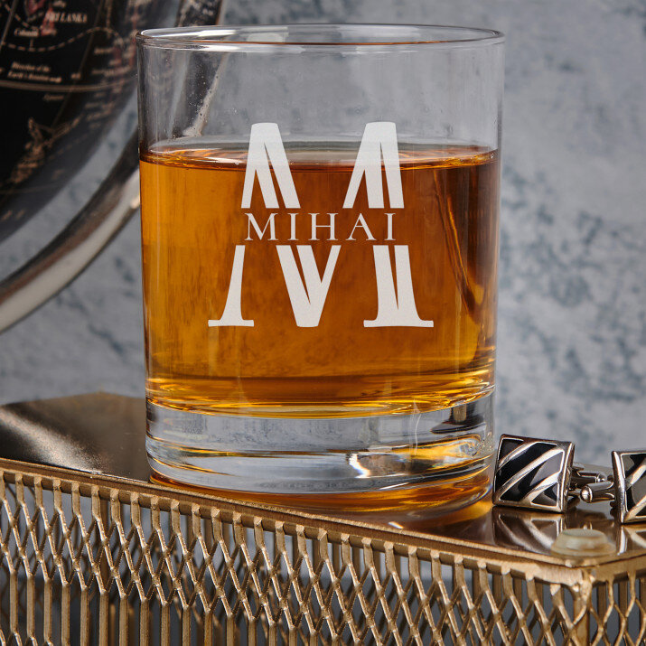 Inițiale nume - Pahar pentru whisky