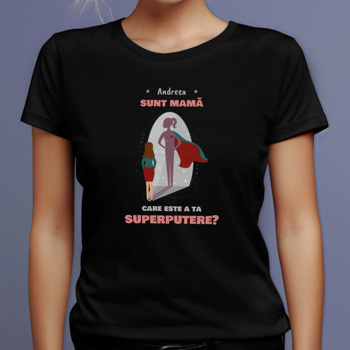 Sunt mamă - Tricou negru pentru femei