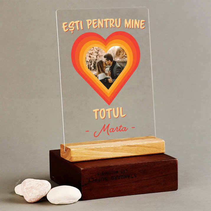 Ești pentru mine totul - Imprimare pe sticlă acrilică