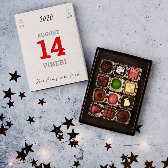 Pagină de calendar - Praline din ciocolată belgiană