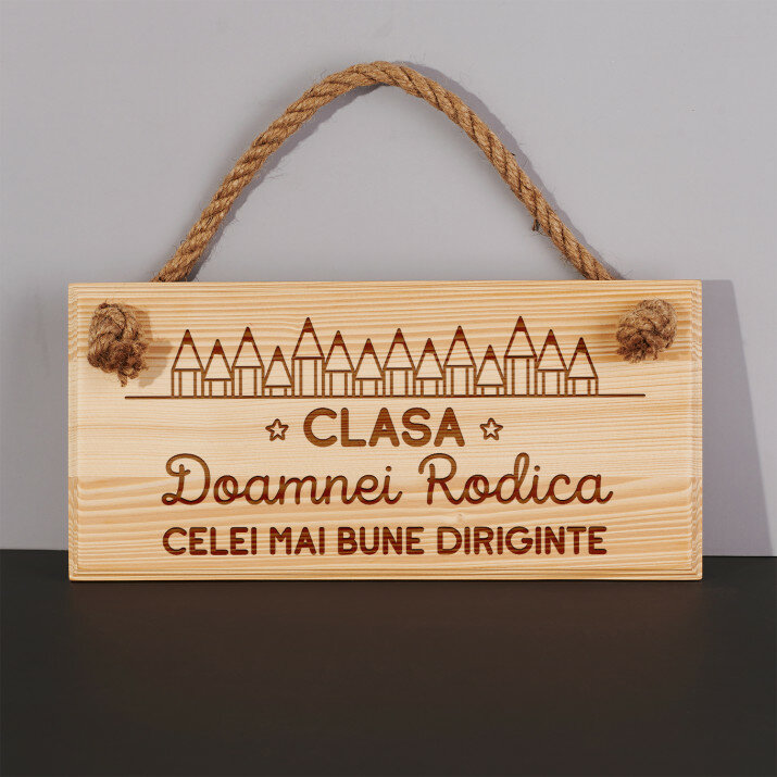 Clasa celei mai bune diriginte - Placă de lemn