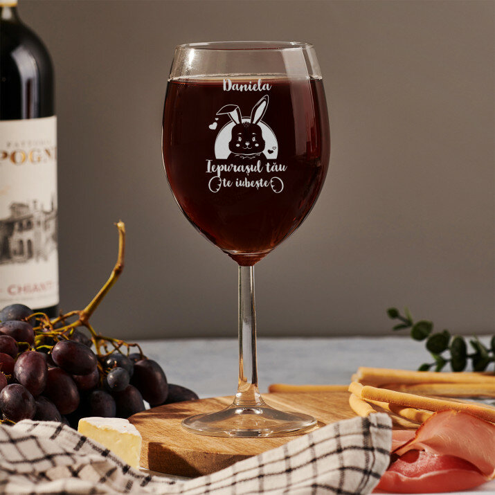 Iepurașul tău - Pahar pentru vin