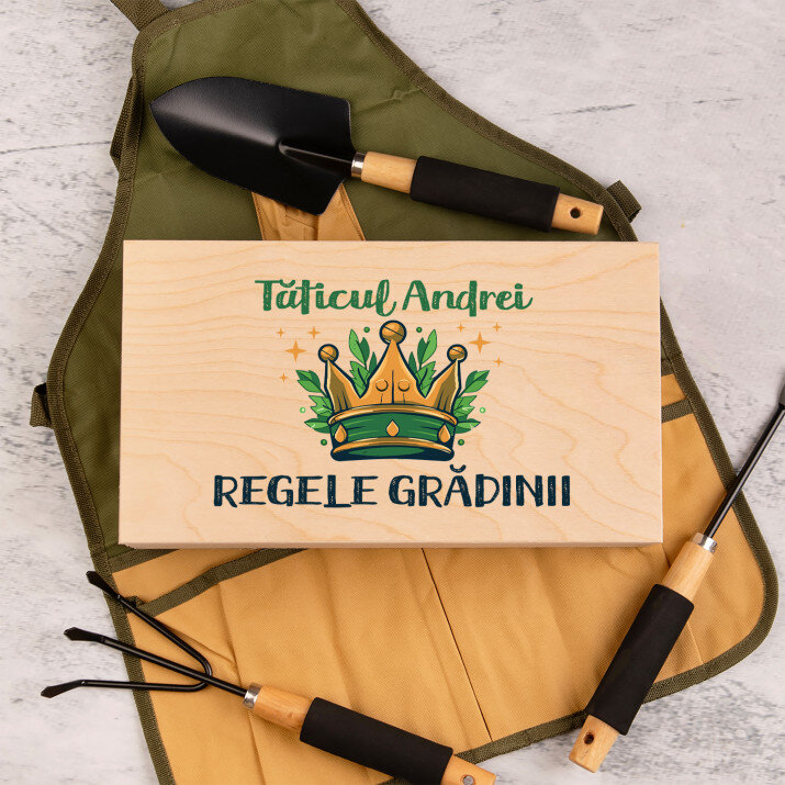 Regele grădinii - Set de unelte de grădinărit în cutie