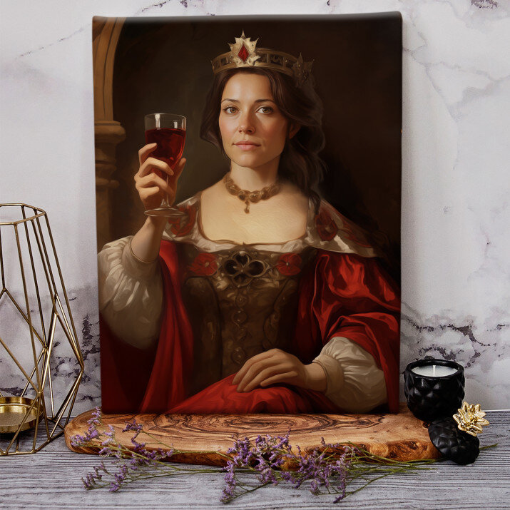 Regina cu vin - Portret Regal