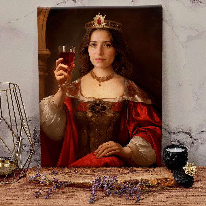 Regina cu vin - Portret Regal Regina cu vin - Portret Regal