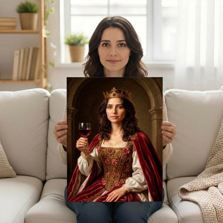 Regina cu vin - Portret Regal