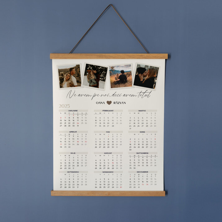 Ne avem pe noi, deci avem totul - Calendar cu lamele din lemn