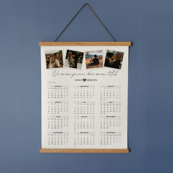 Ne avem pe noi, deci avem totul - Calendar cu lamele din lemn