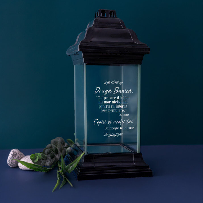 Iubirea este nemurire - Candelă cimitir neagră