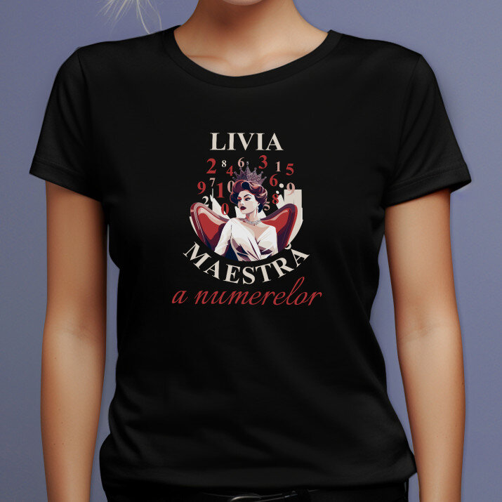 Maestră a numerelor - Tricou negru pentru femei