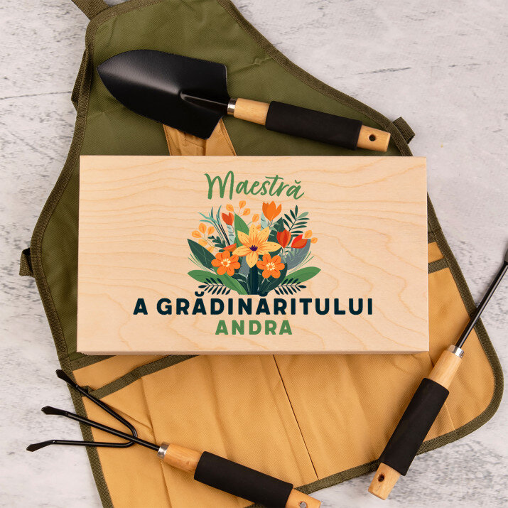 Maestră a grădinăritului - Set de unelte de grădinărit în cutie