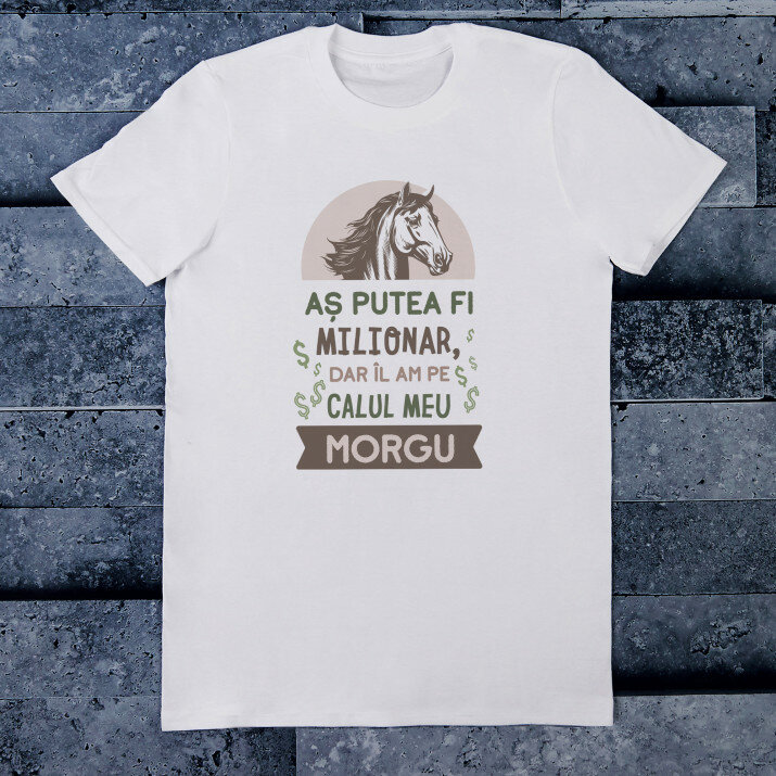 Aș putea fi milionar dar îl am pe calul meu - Tricou pentru bărbați