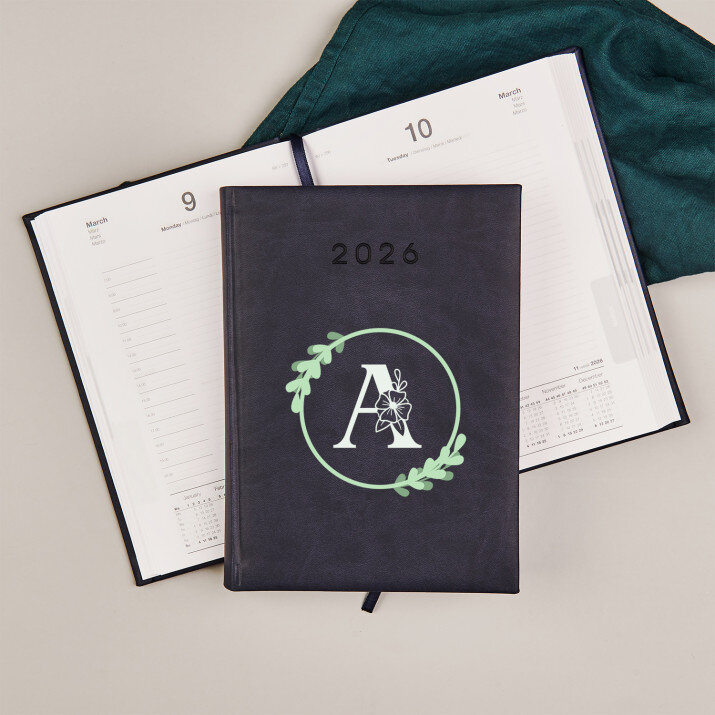 Monogramă în cerc flori - Calendar Monogramă în cerc flori - Calendar