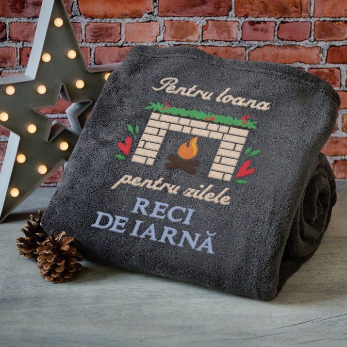 Pentru zilele reci de iarnă - Pătură Brodată