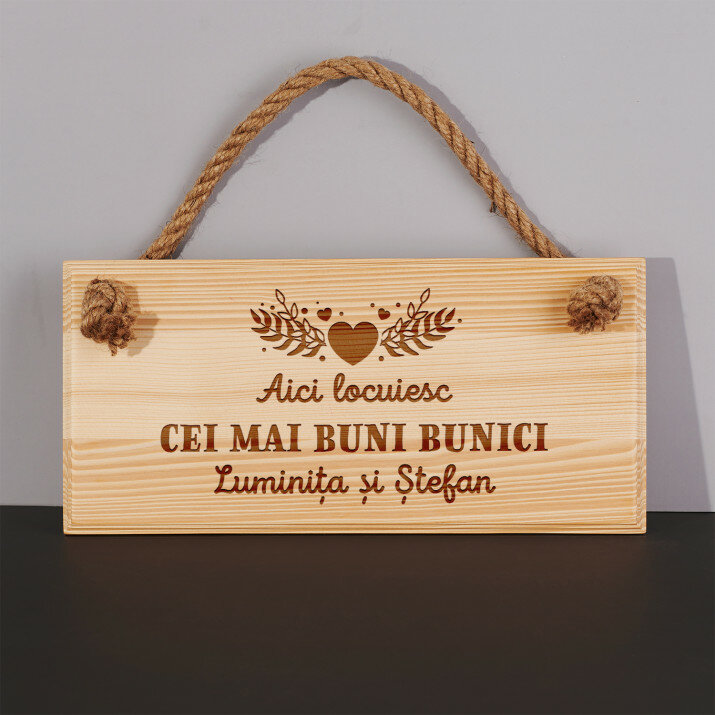 Cei mai buni bunici - Placă de lemn