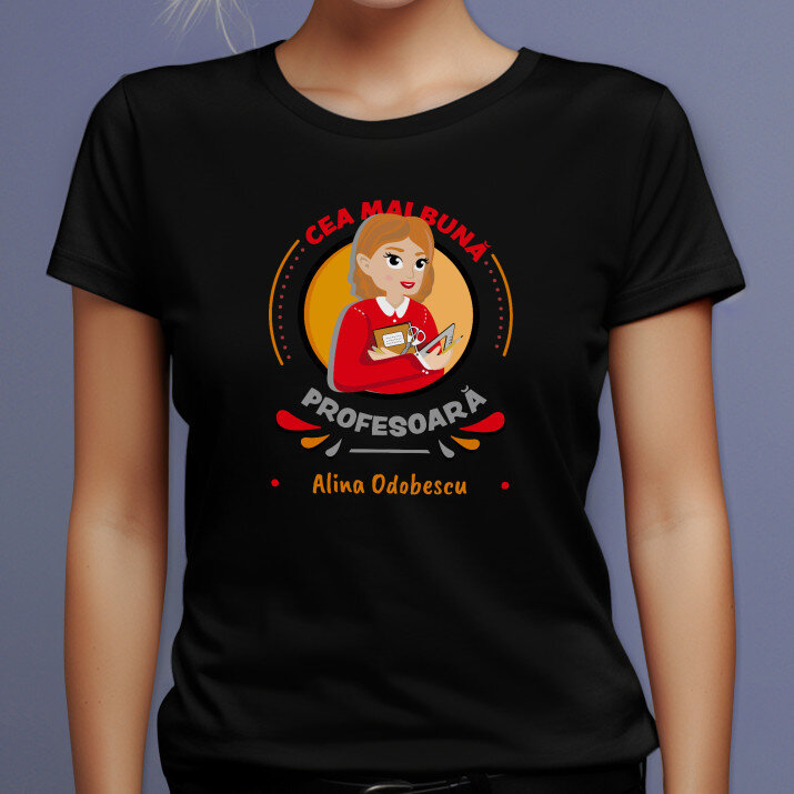 Cea mai bună profesoară - Tricou negru pentru femei