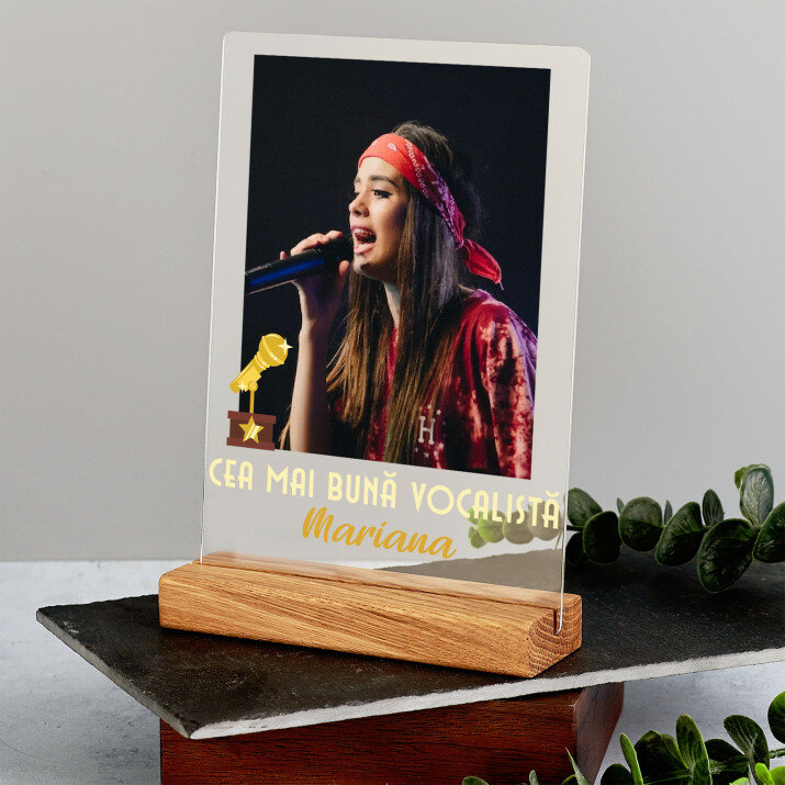 cea mai bună vocalistă 2- Imprimare pe sticlă acrilică
