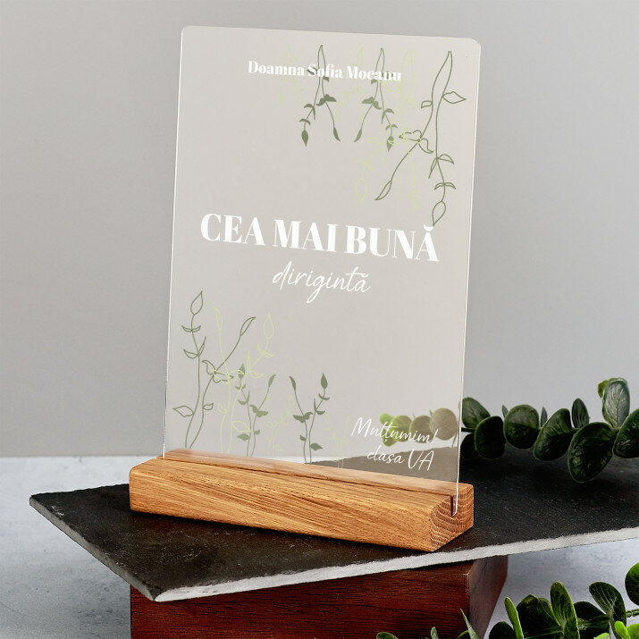 Cea mai bună dirigintă, mulțumim! - Imprimare pe sticlă acrilică