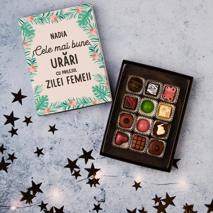 Cele mai bune urări pentru Ziua Femeii - Praline din ciocolată belgiană