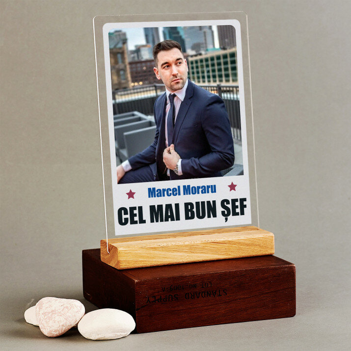 Cel mai bun șef - Imprimare pe sticlă acrilică