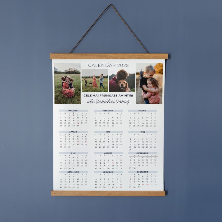 Cele mai frumoase amintiri - Calendar cu lamele din lemn