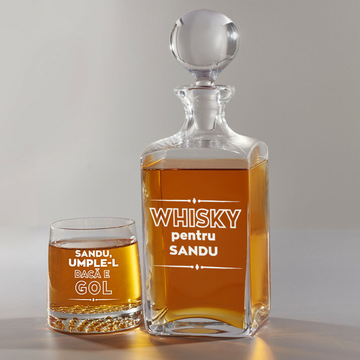L - Set cu carafă și pahare pentru whisky
