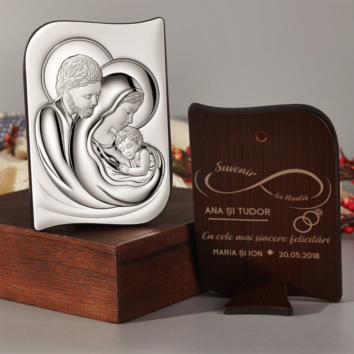 Dragoste infinită - Sfânta Familie - Imagine argintie